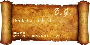 Bort Gertrúd névjegykártya